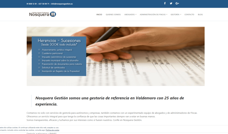 Diseño web para despacho de abogados