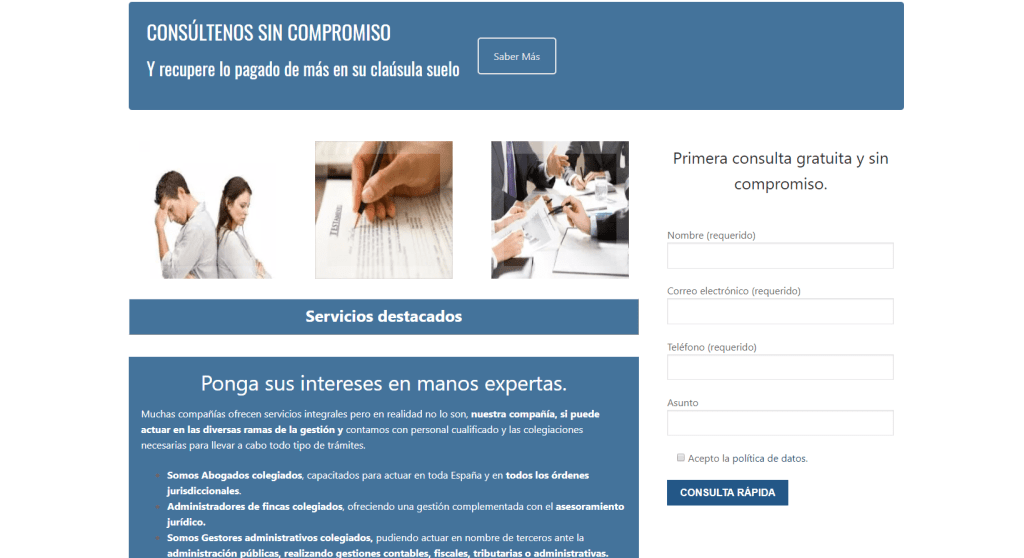 Diseño web para despacho de abogados 3