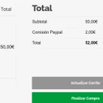 carrito con cargo paypal Woocommerce