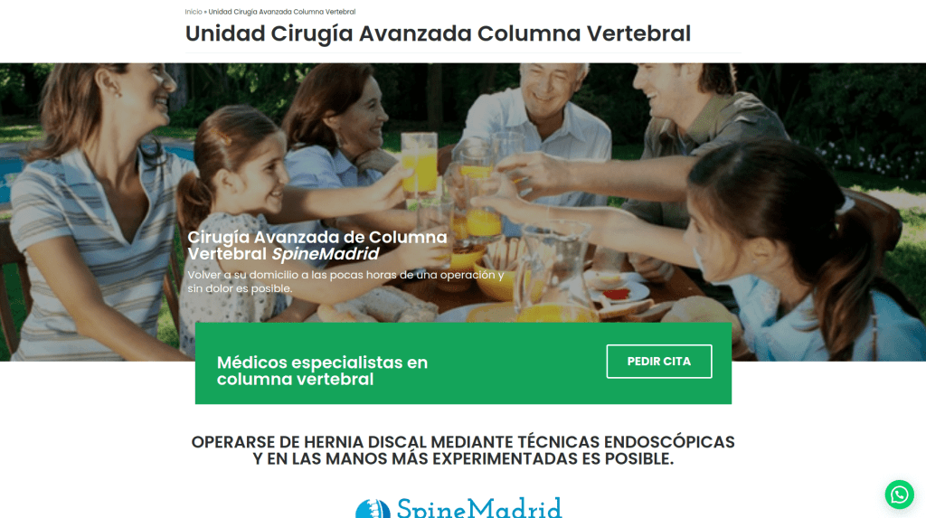 Página web para médicos