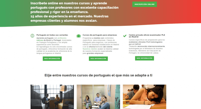 Diseño web y seo Agoralingua