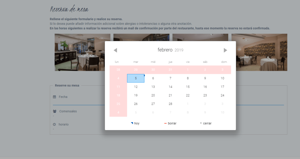 Diseño web para restaurante 4