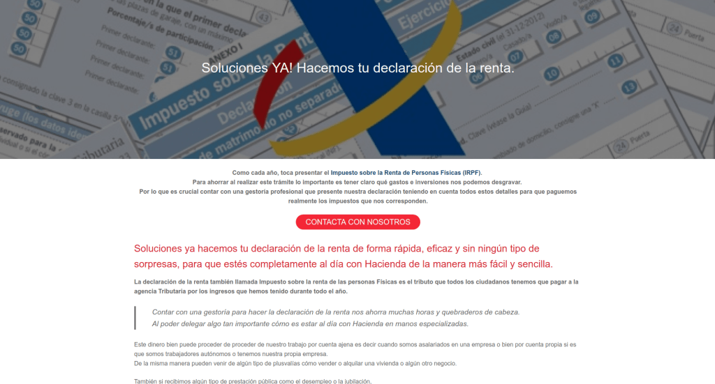 Diseño web gestoría Madrid