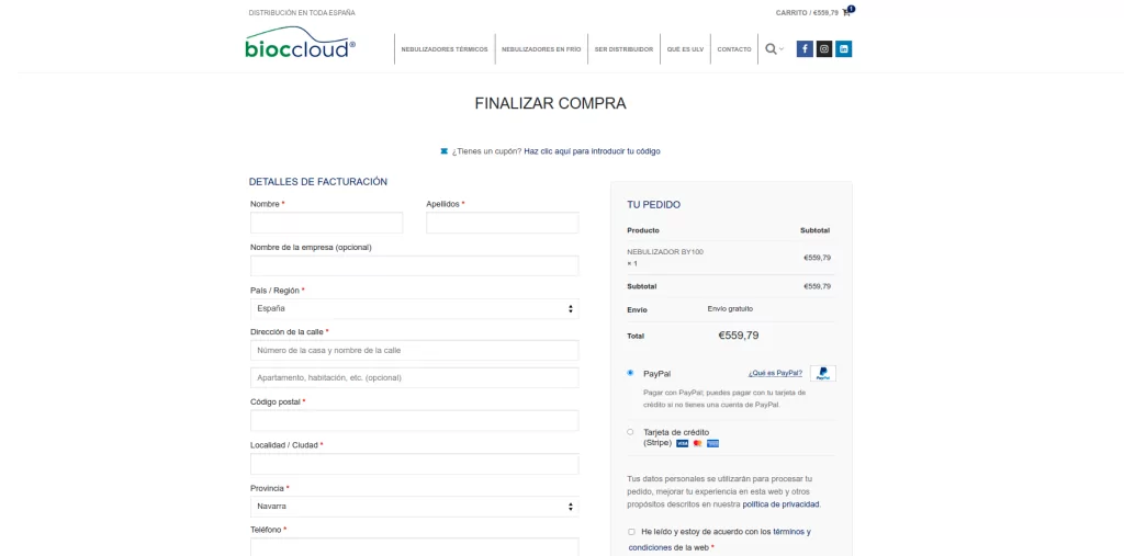 Diseño tienda online en Pamplona - Navarra 5 Bioccloud