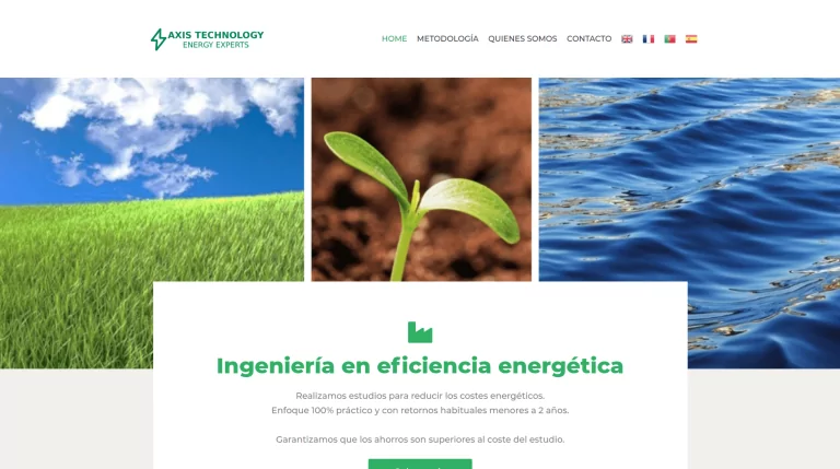 Diseño de web corporativa en Madrid Axys