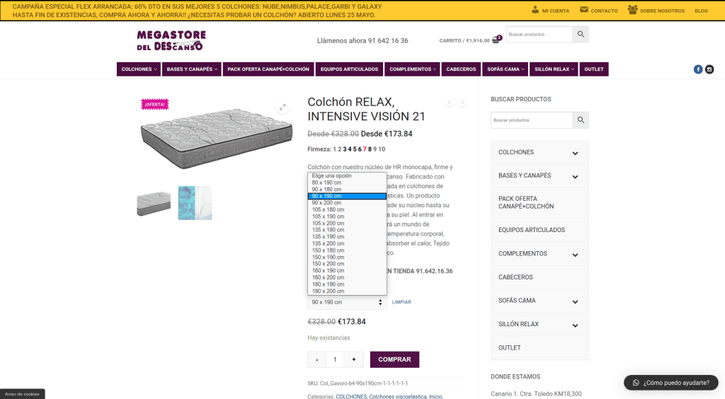 Diseño de tienda online en Fuenlabrada Producto