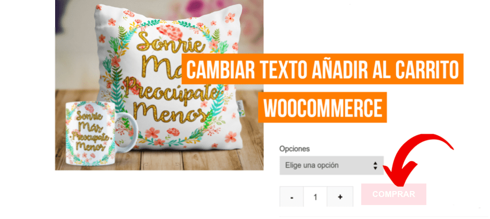 texto añadir al carrito en woocommerce