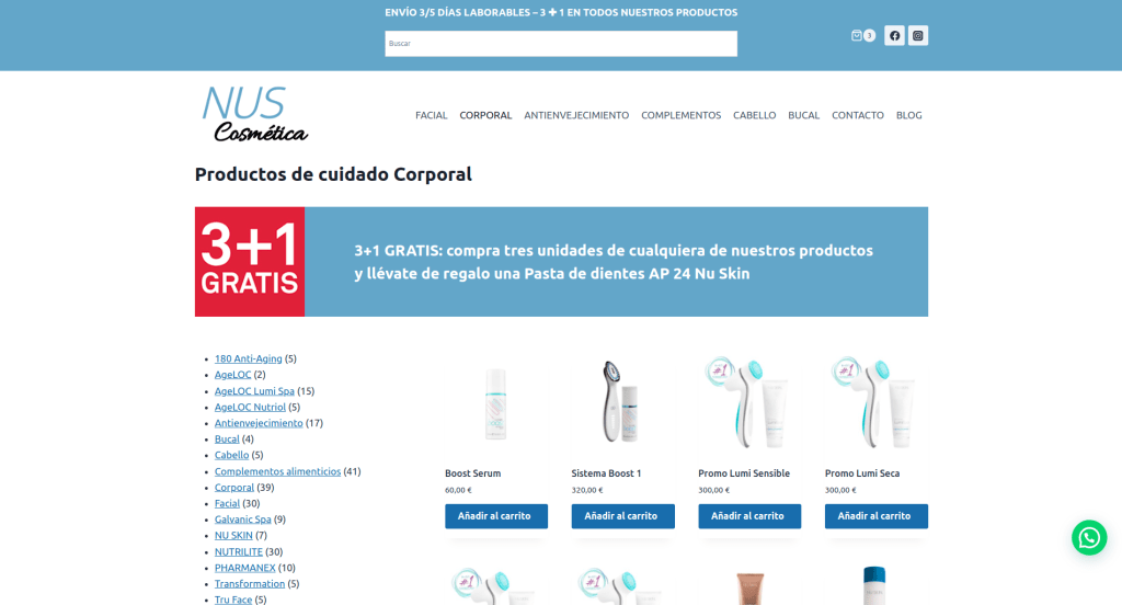 Facial Nu cosmética