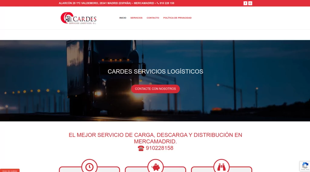 Diseño web en Barajas, Madrid - Cardes