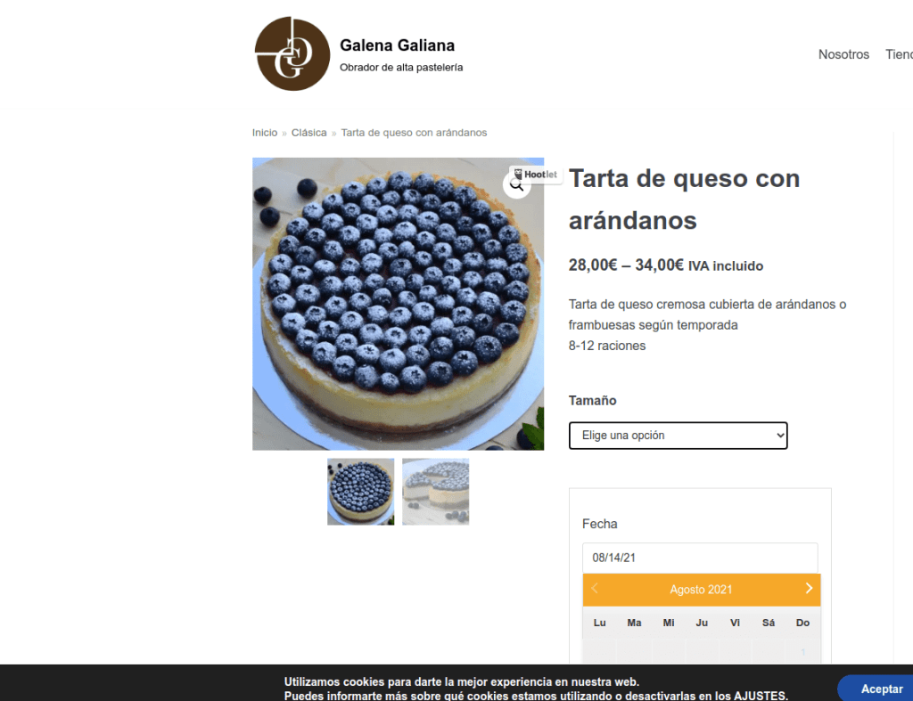 Diseño de pagina web para pastelería 4
