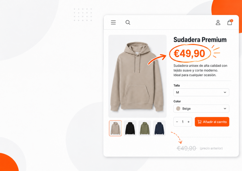 Como poner el precio arriba en las variaciones de WooCommerce