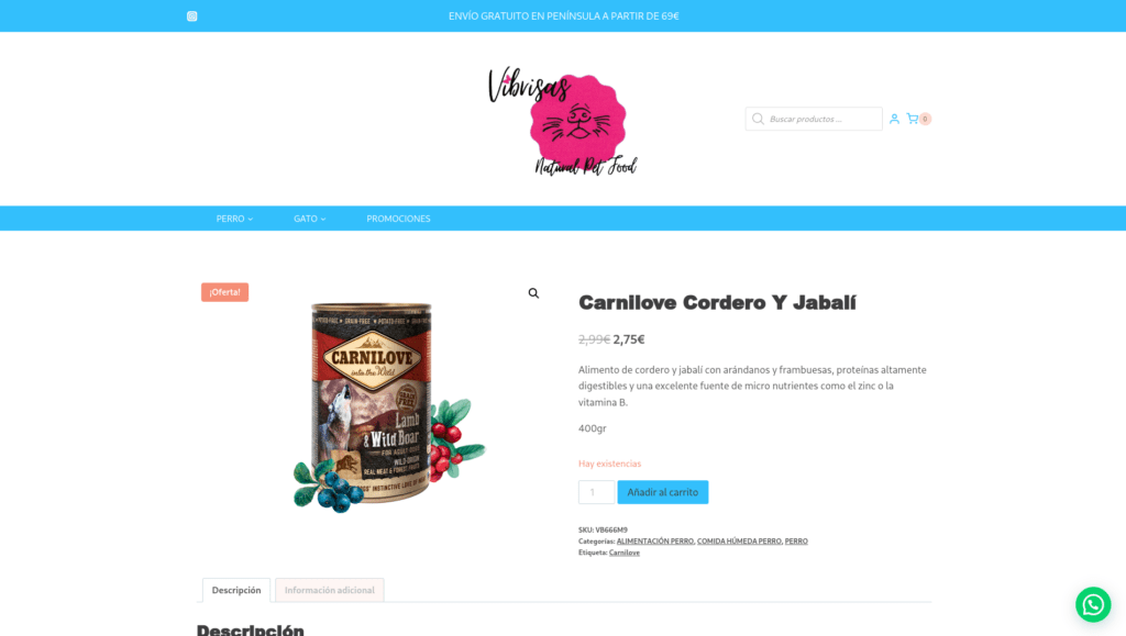 Vibrisas 1 tiendas online de animales y mascotas
