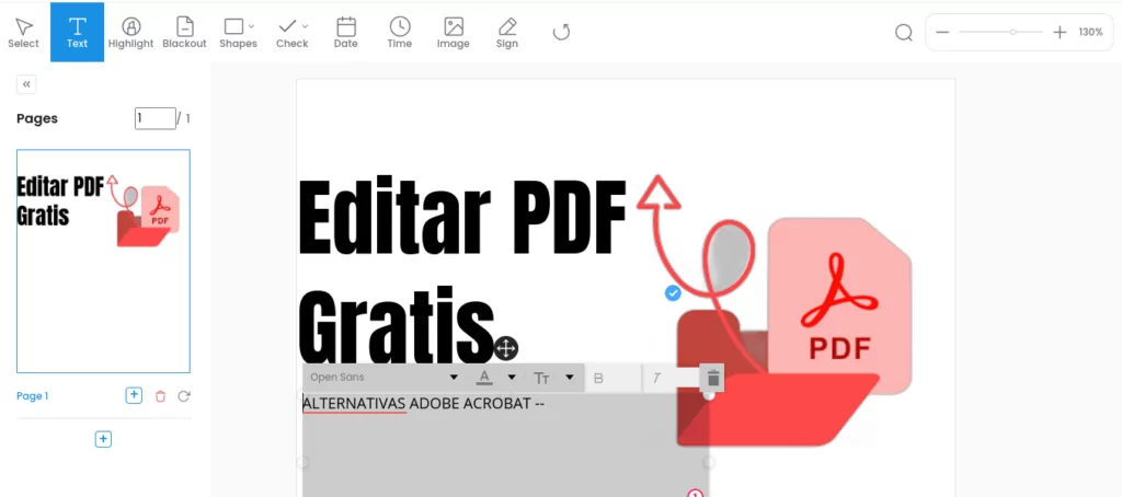 Editar pdf gratis alternativas Adobe Acrobat