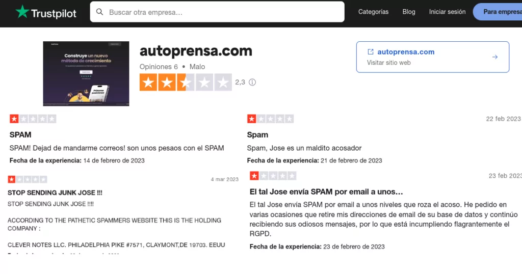 jose@autoprensa y el spam malicioso de autoprensa.com