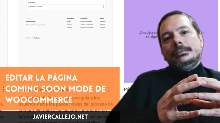Editar coming soon mode WooCommerce miniatura