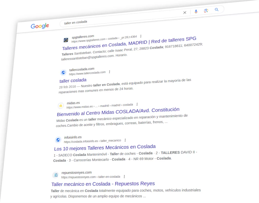 Posicionar una empresa Busqueda de Google