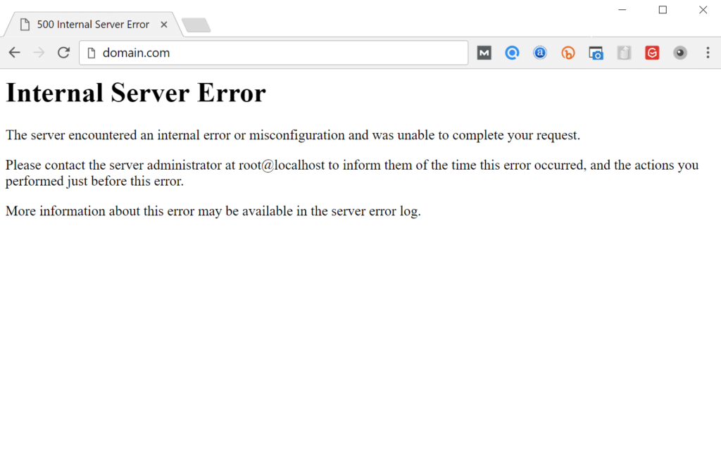 Error 500 en WooCommerce