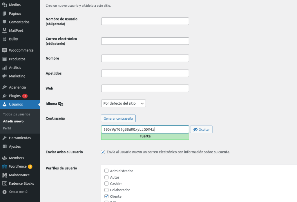 permisos adicionales a usuarios en WordPress