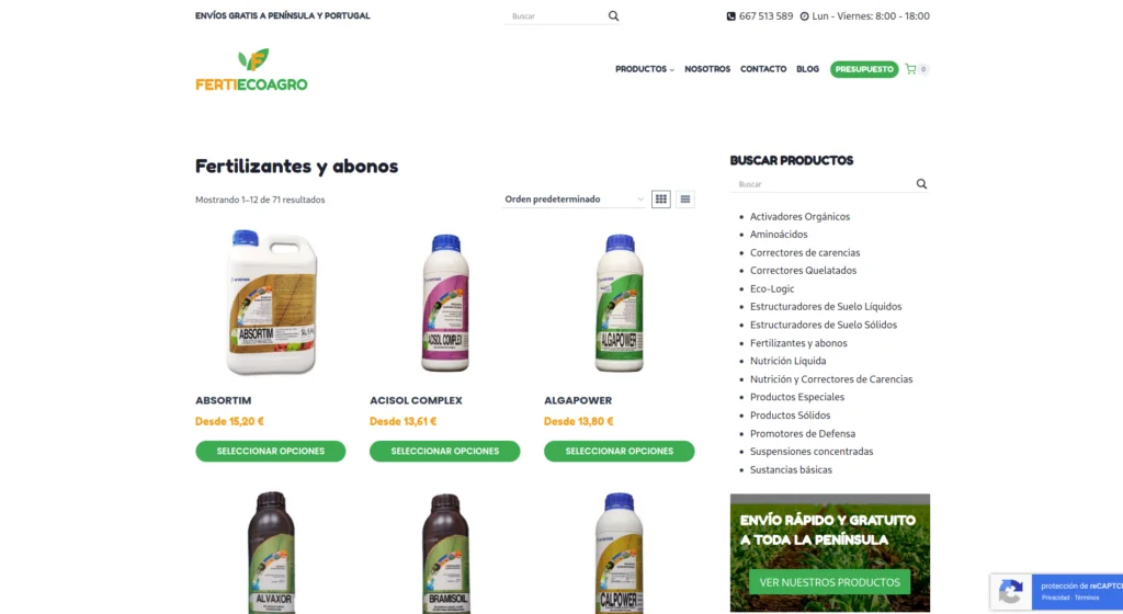 Productos Fertiecoagro