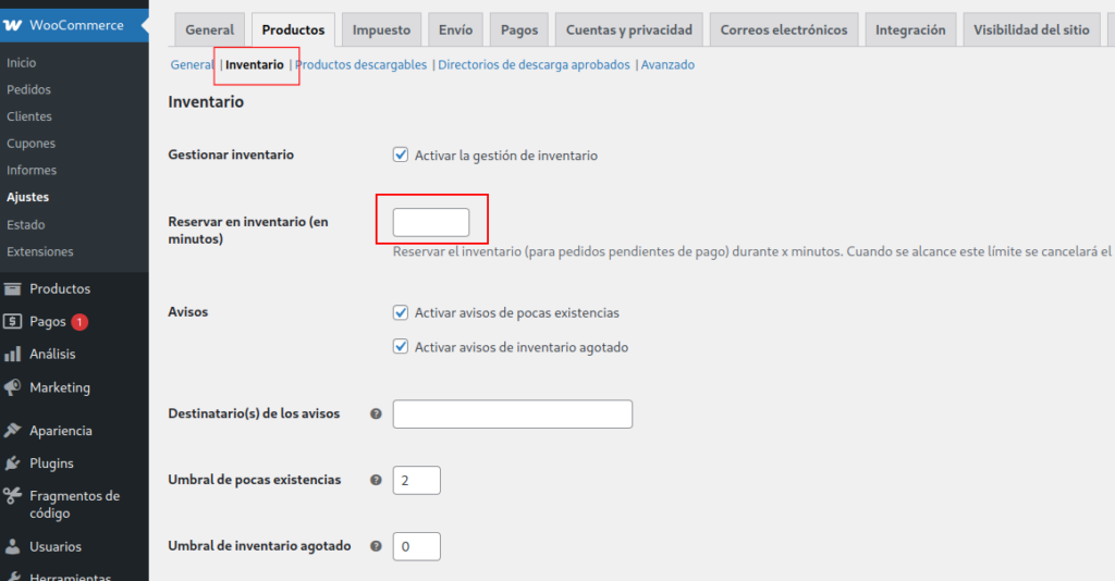 Pedido Cancelado por tiempo excedido en WooCommerce