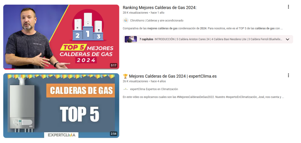 Ejemplo de búsqueda relevante en redes sociales