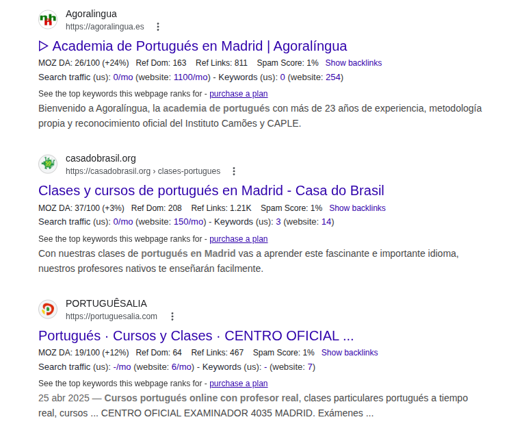 Posicinamiento Agoralingua