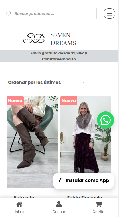 Tienda como aplicación para Android