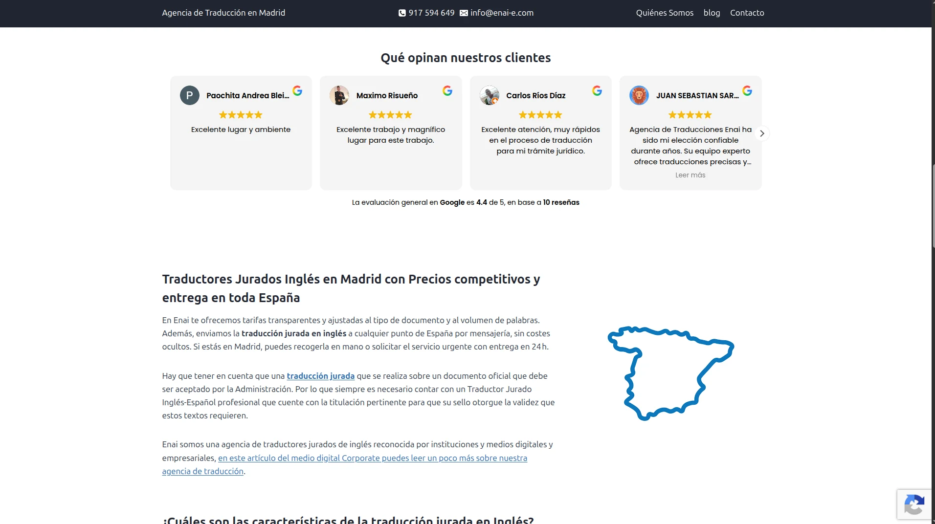 Diseño empresa de traducciones juradas 1.2