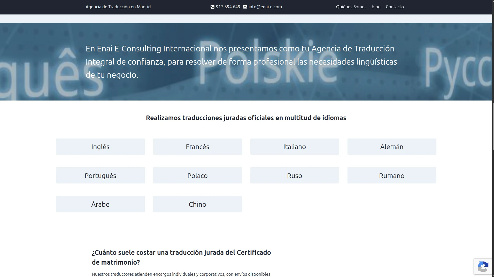 Diseño empresa de traducciones juradas 2